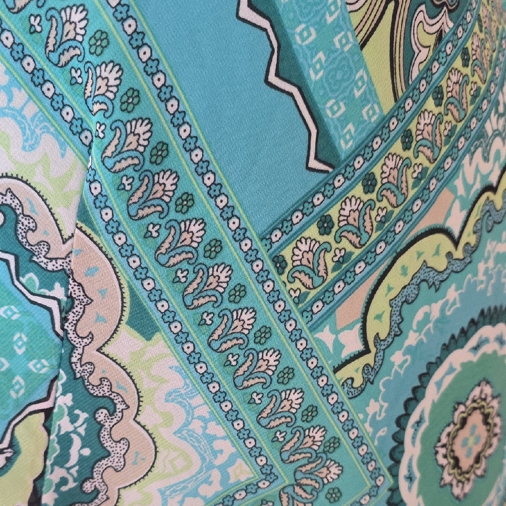 Robbie Bee Turquoise High Low Dress. - Picture 6 of 6